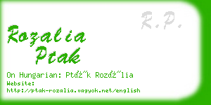 rozalia ptak business card